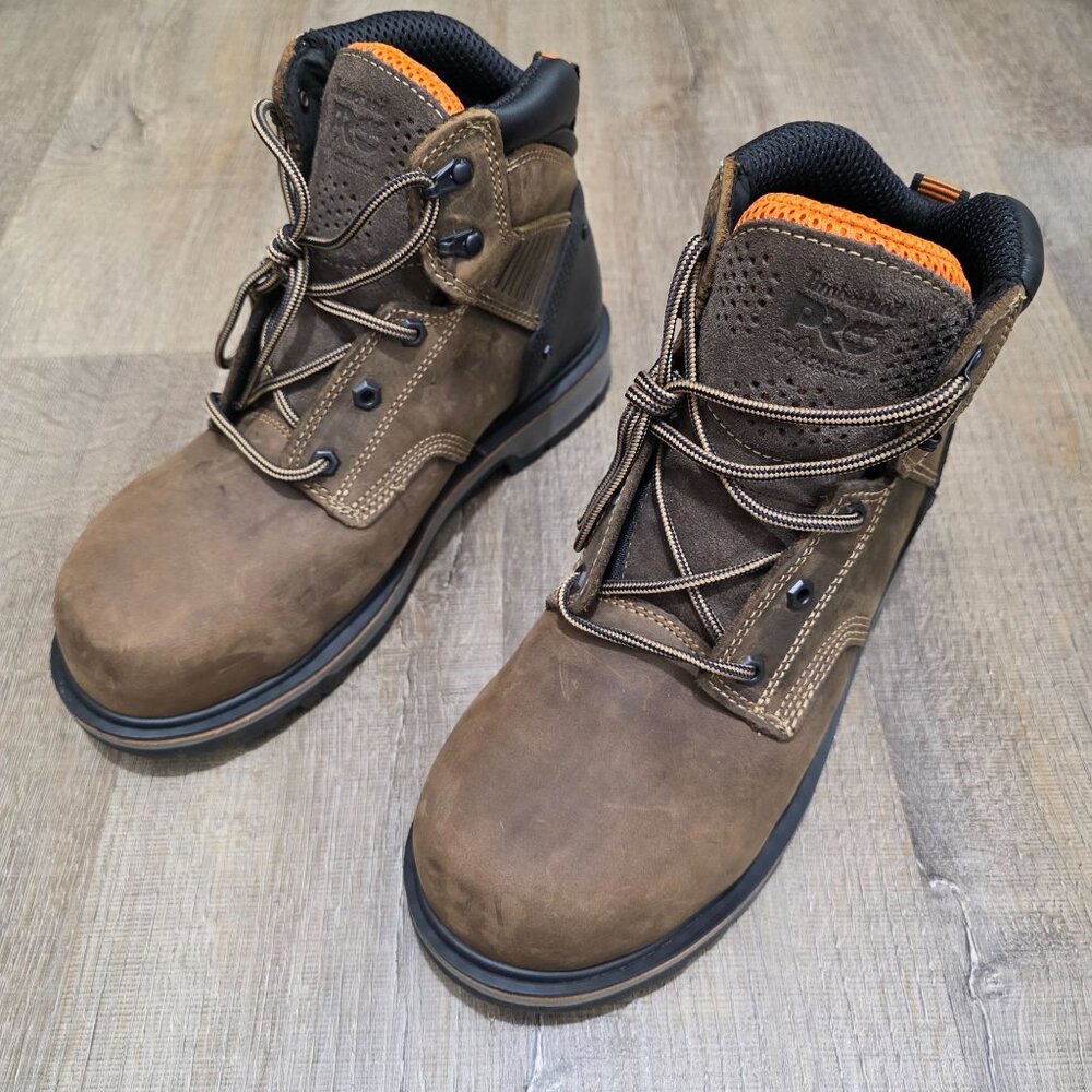 Timberland PRO Ballast 6" Men’s Work Boots 8.5M Brown A29HT Composite Toe Anti-F
